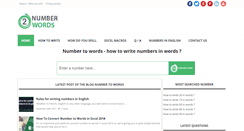Desktop Screenshot of number2words.com
