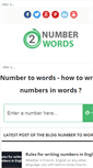 Mobile Screenshot of number2words.com